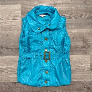 Vintage 1980 Puffer Vest Teal/ Turquoise Jacket
Girls Size 5.